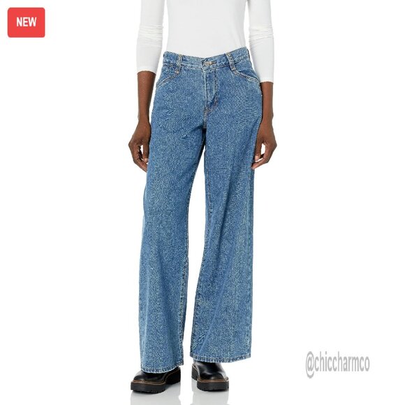 Wide Leg Baggy Jeans Non-Stretch Loose Fit Streetwear Vintage